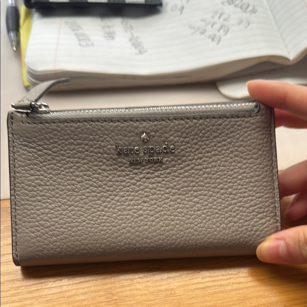 Kate Spade Pebbled Gray Wallet